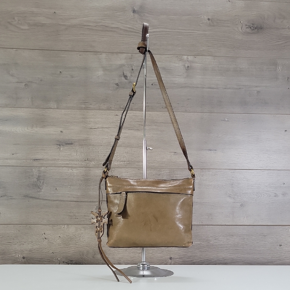 Frye Light Brown Leather Crossbody Bag